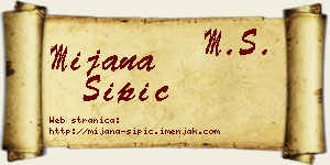 Mijana Šipić vizit kartica